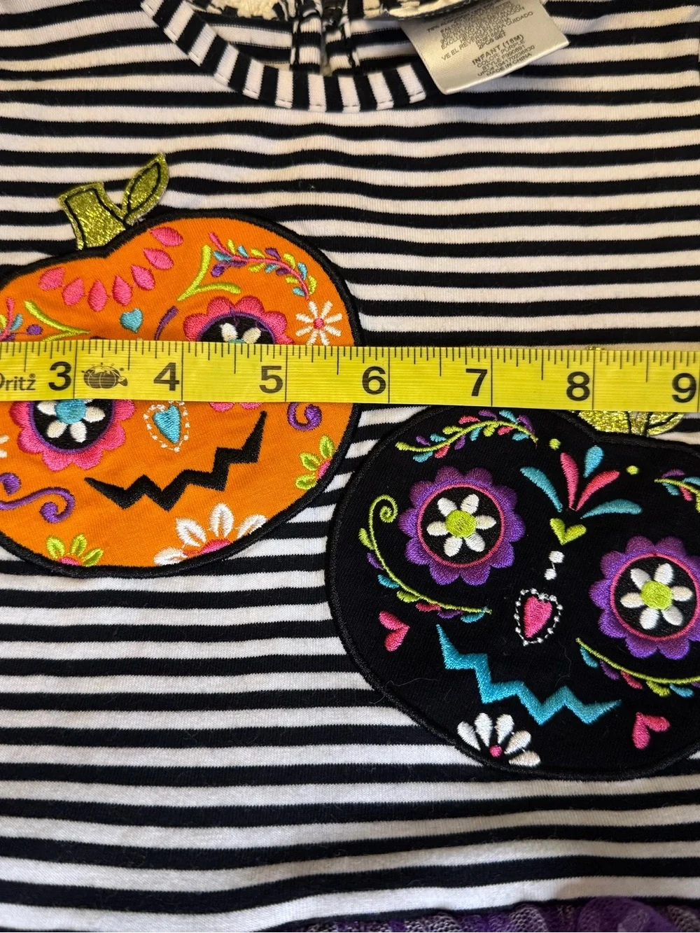 Emily Rose Halloween Dress 18M Sugar Skull Pumpkin Tutu Striped Tunic